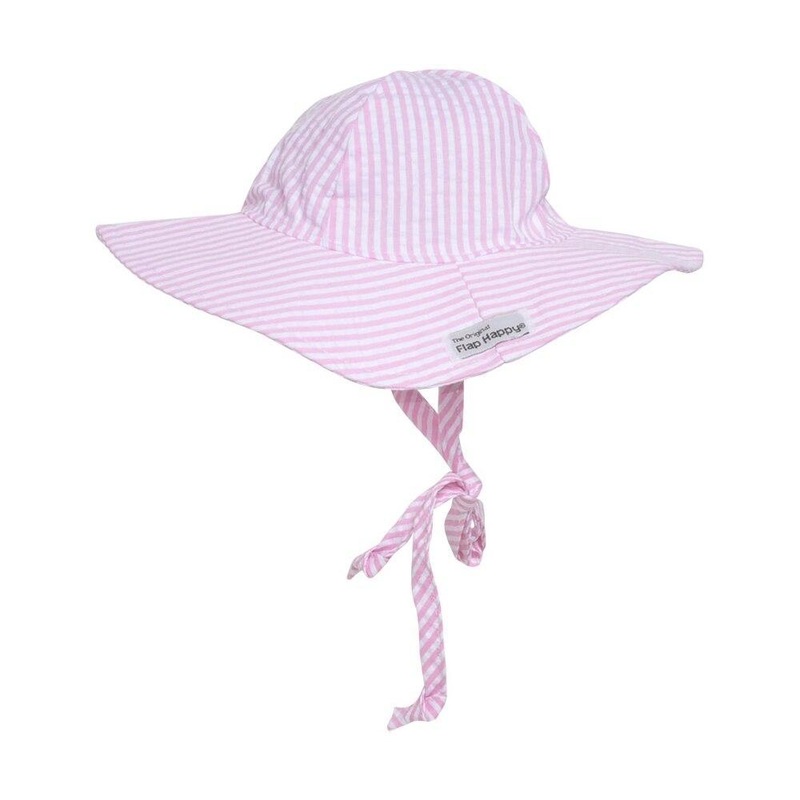 Floppy Hat – Pink Stripe Seersucker by Flap Happy