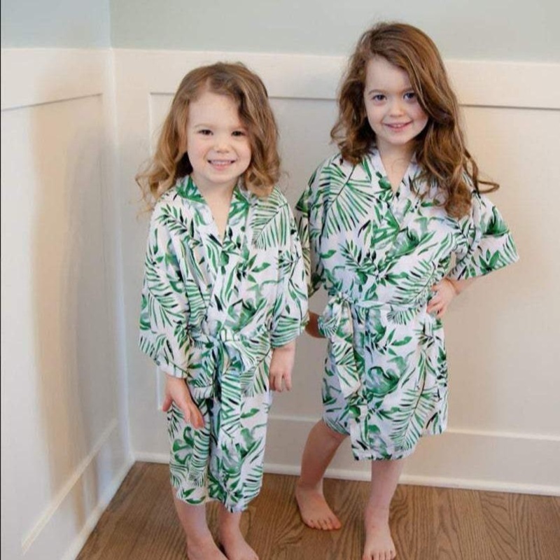 Kids Robe (3-5Y) – Palm Leaf by May and Joy