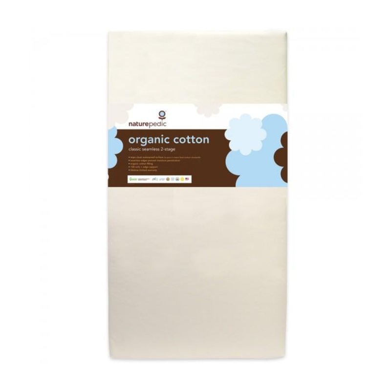 Organic Cotton Classic 150 Seamless 2-Stage Crib Mattress by Naturepedic