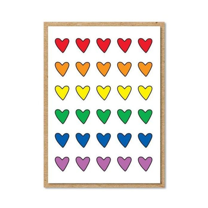Rainbow Hearts Enclosure Card