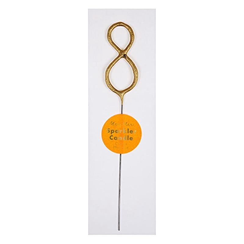 Sparkler Number Birthday Candle – 8 by Meri Meri
