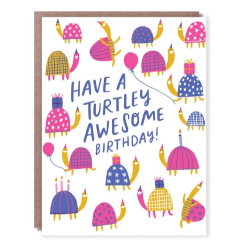 Turtley Awesome Birthday Card by Egg Press
