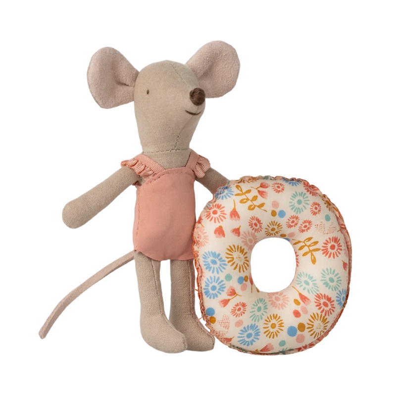 Beach Mouse with Float, Little Sister – Flower by Maileg
