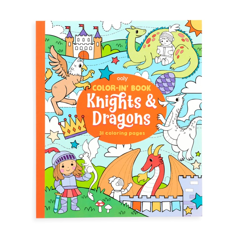 Color-in Book – Knights & Dragons by OOLY