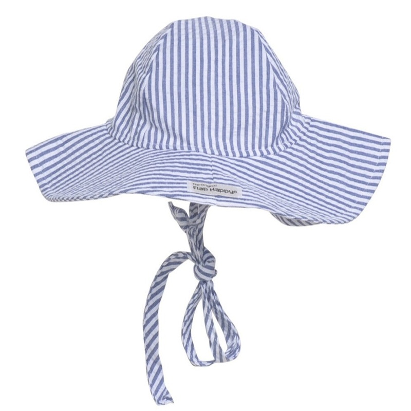 Floppy Hat – Chambray Stripe Seersucker by Flap Happy