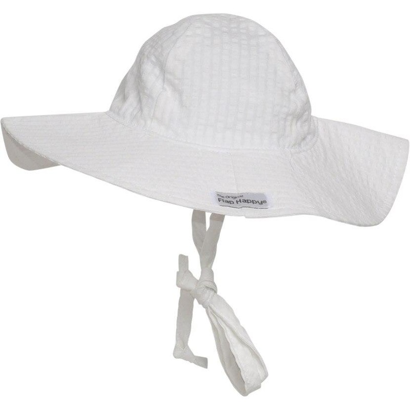 Floppy Hat – Vanilla Stripe Seersucker by Flap Happy