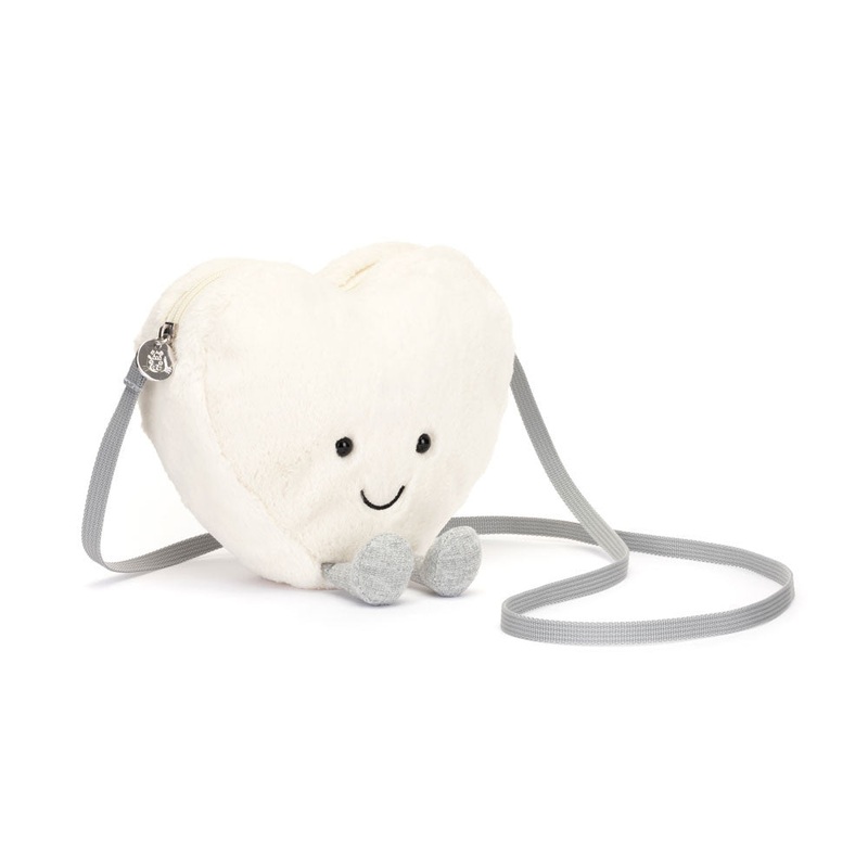 Amuseables Cream Heart Bag by Jellycat