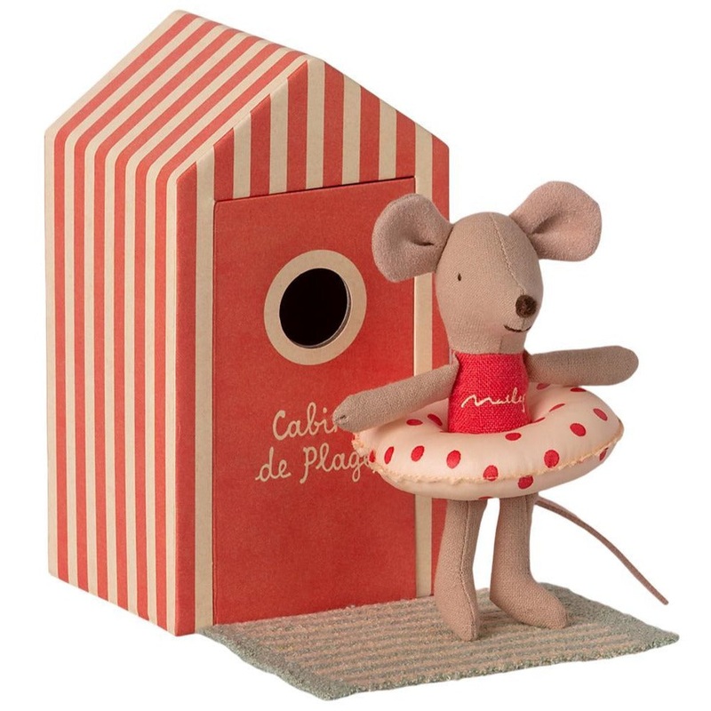 Beach Mouse – Little Sister in Cabin by Maileg