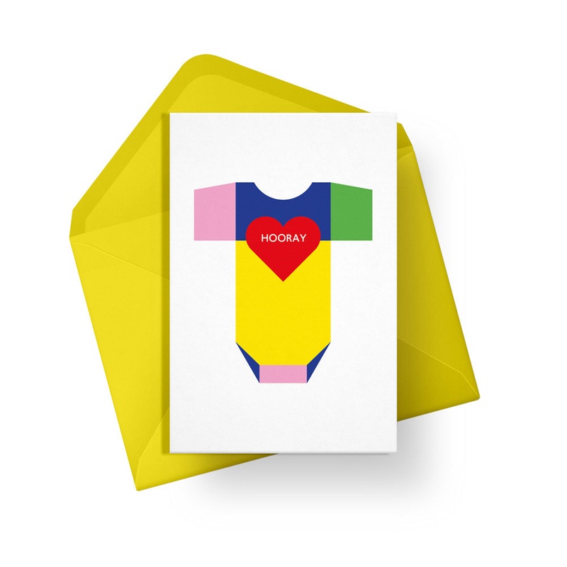 Hooray New Baby Card by Alphablots