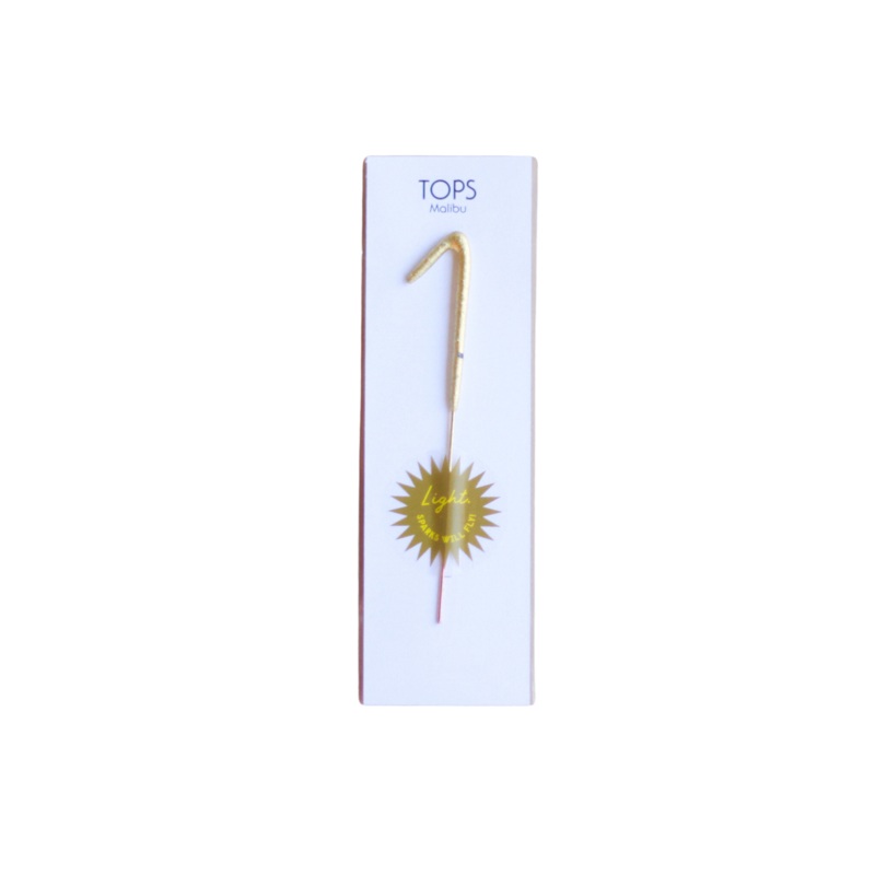 Mini Gold Sparkler Number Birthday Candle – 1 by TOPS Malibu