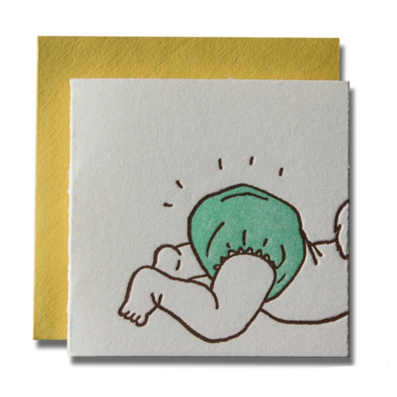 Tiny Bottoms Up Baby Card by Ladyfingers Letterpress