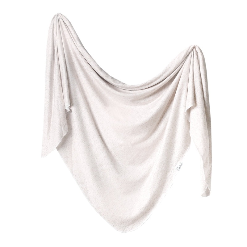 Knit Swaddle Blanket – Oat by Copper Pearl