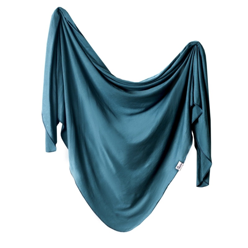 Knit Swaddle Blanket – Steel by Copper Pearl