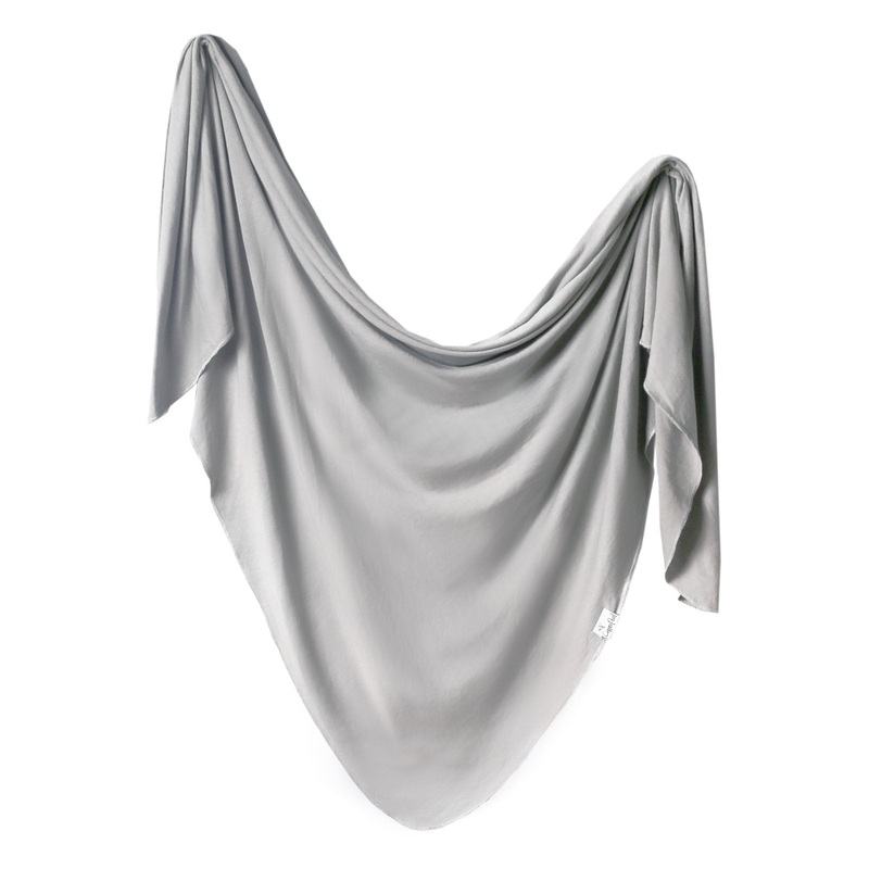 Knit Swaddle Blanket – Stone by Copper Pearl