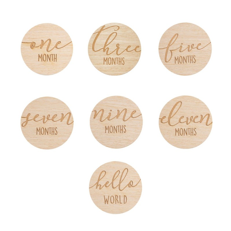 Wooden Reversible Milestone Photo Props by Pearhead