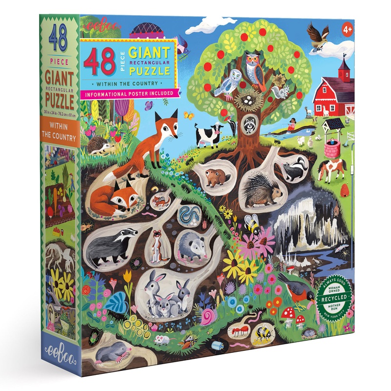 48 Piece Giant Puzzle – Within the Country by Eeboo