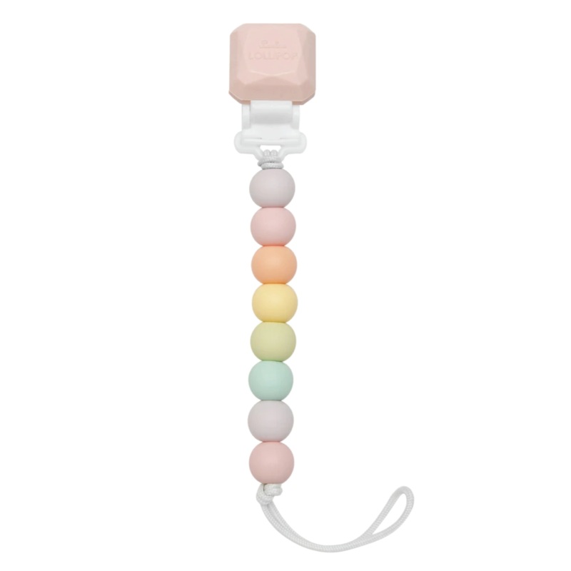 Lolli Gem Silicone Pacifier Clip – Cotton Candy by Loulou Lollipop