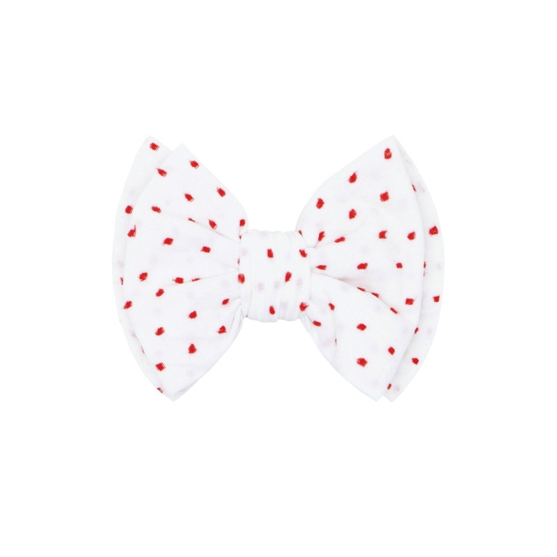 Shabby Classic Clip – White with Red Dot by Baby Bling