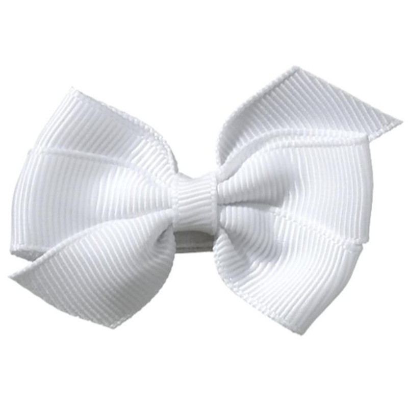 Ava Baby Hair Bow – White by No Slippy Hair Clippy