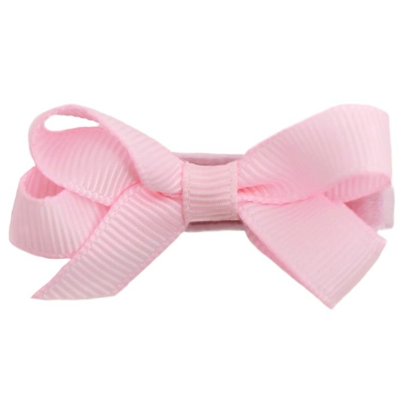 Bridget Classic Grosgrain Baby Hair Bow – Pink by No Slippy Hair Clippy