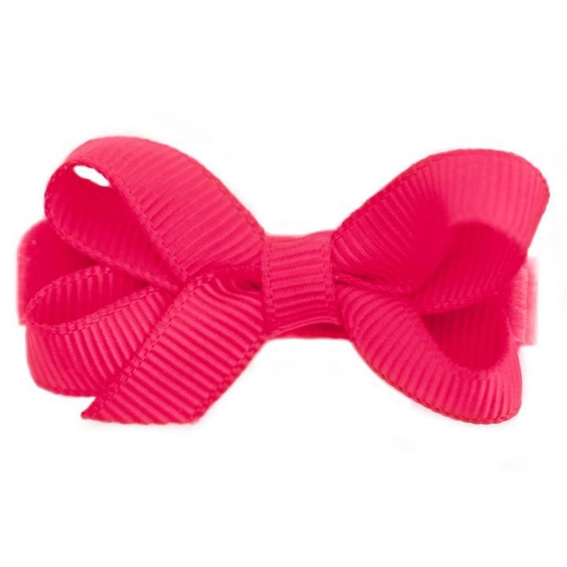 Bridget Classic Grosgrain Baby Hair Bow – Shocking Pink by No Slippy Hair Clippy