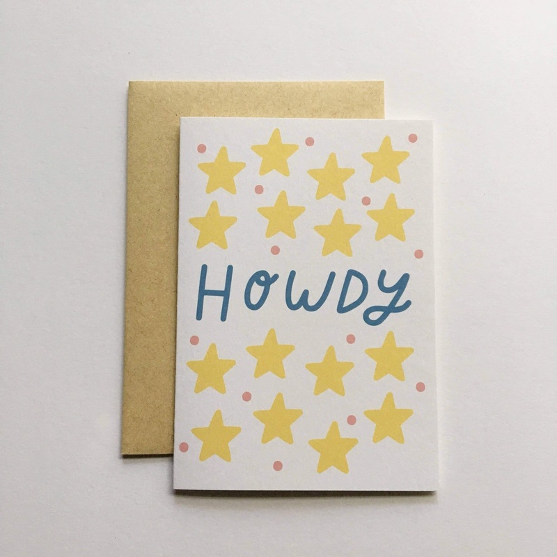 Howdy Card by Allie Biddle