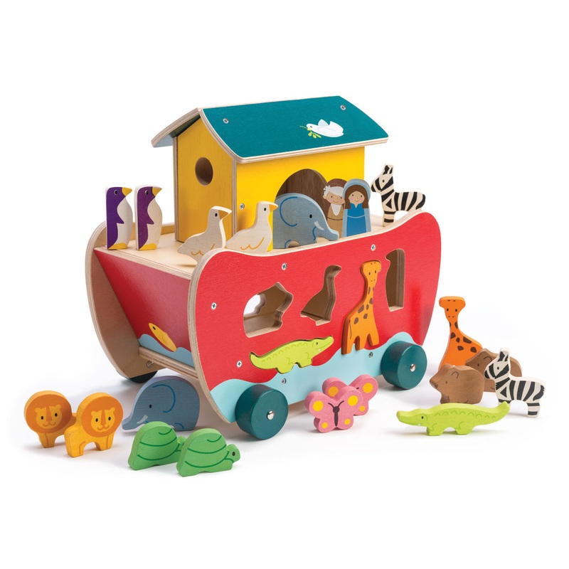 Noah’s Ark Wooden Shape Sorter by Tender Leaf Toys