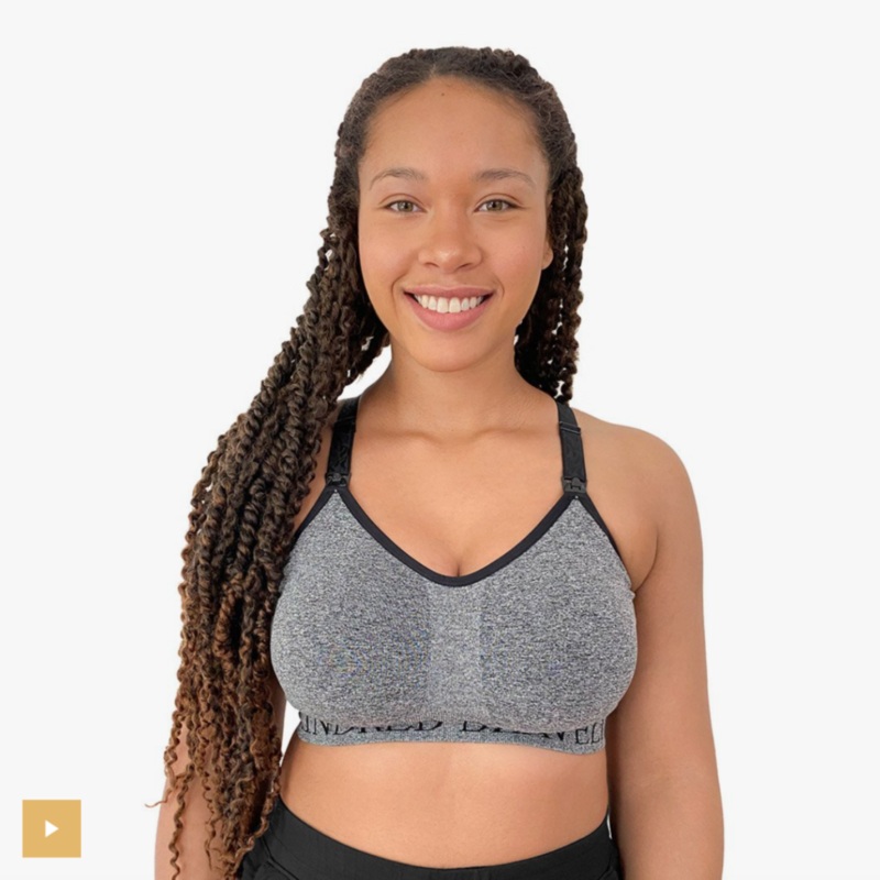 Sublime Support Nursing & Maternity Sports Bra – Grey by Kindred Bravely