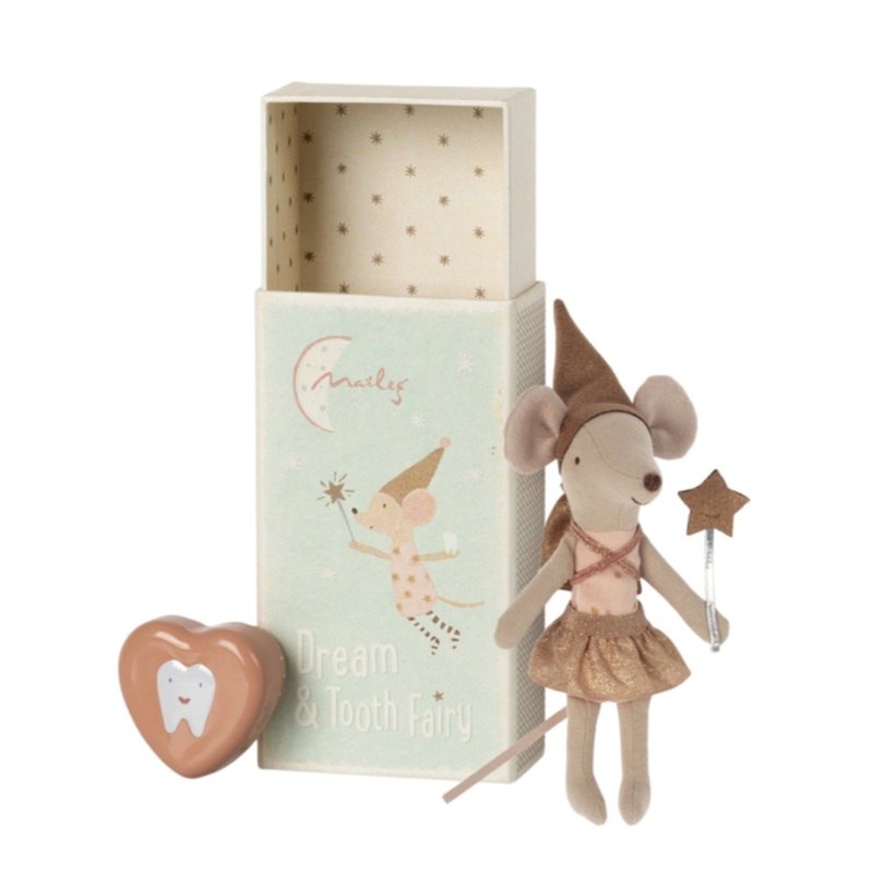 Tooth Fairy Mouse in Matchbox – Rose by Maileg