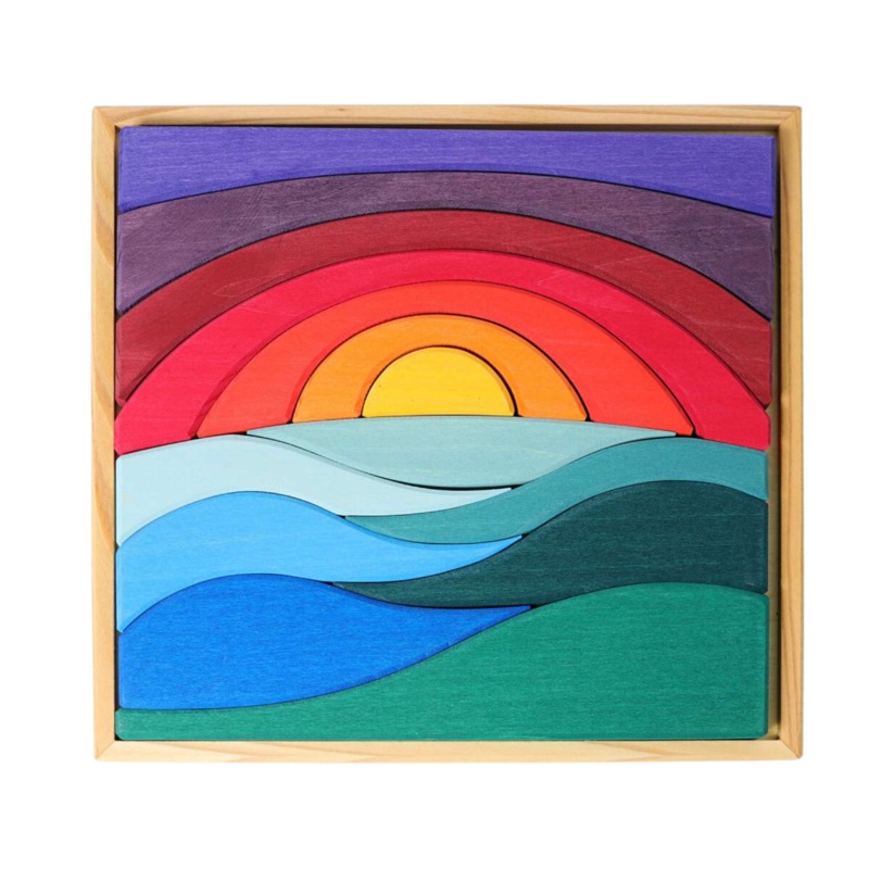 Creative Puzzle Landscape Wooden Building Blocks by Grimm’s