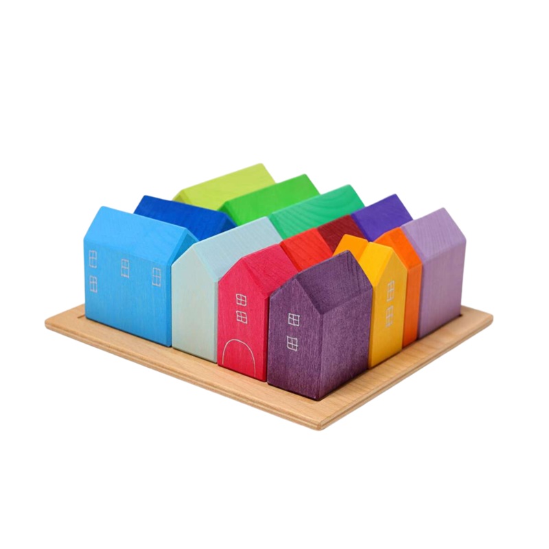 Houses Wooden Block Set by Grimm’s