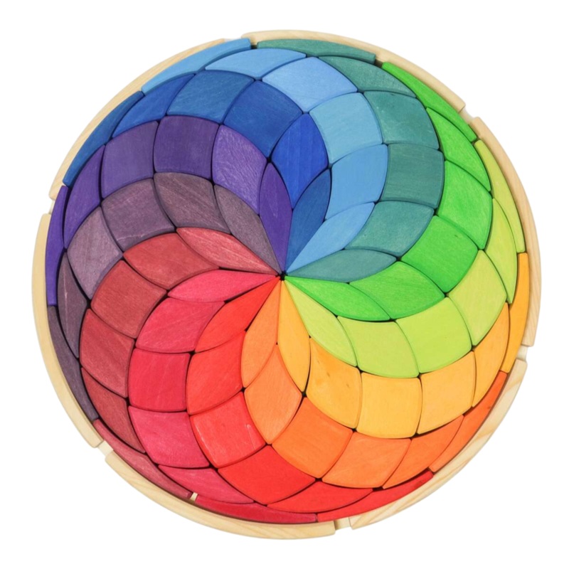 Large Color Spiral Wooden Blocks by Grimm’s