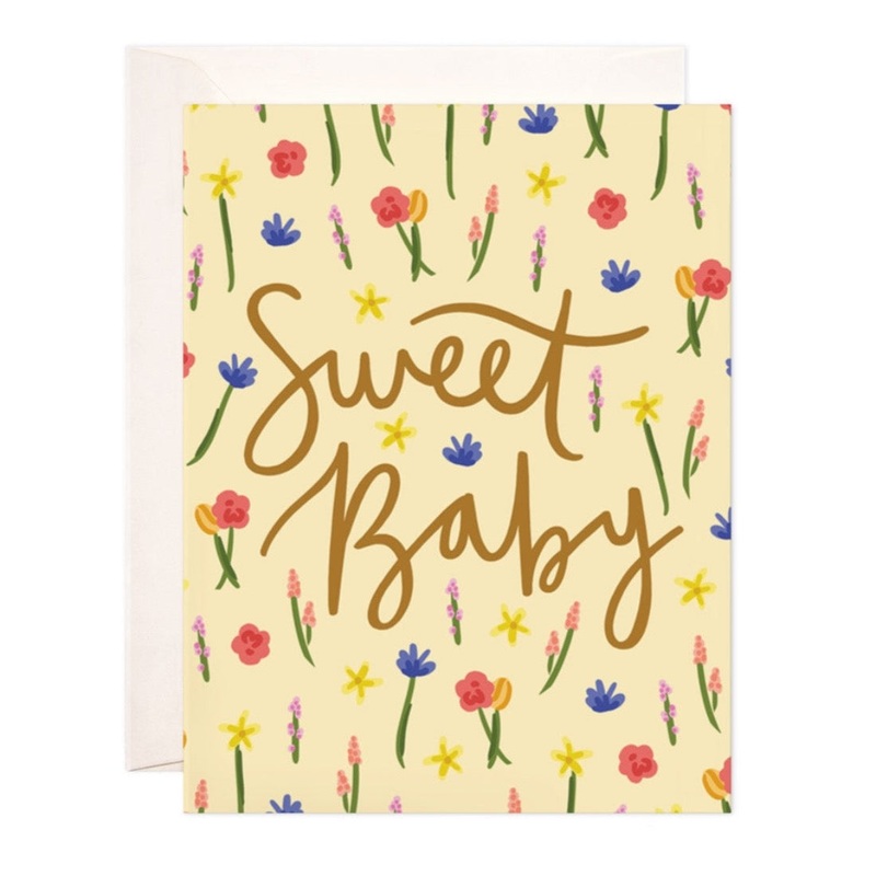 Floral Sweet Greeting Card by Bloomwolf Studio