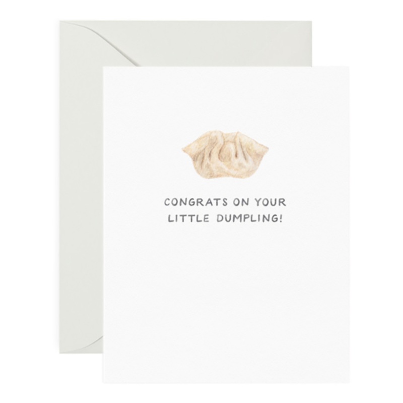 Little Dumpling Baby Card by Amy Zhang
