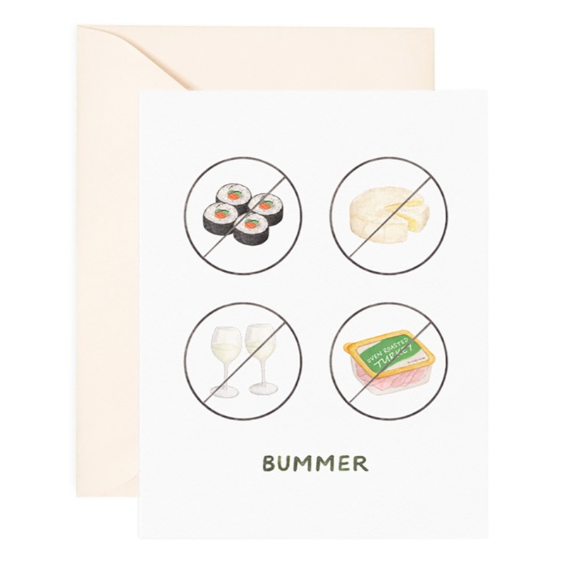 Pregnancy Bummers Baby Card by Amy Zhang