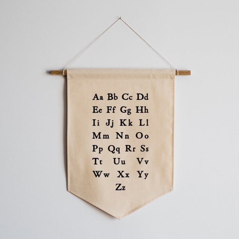 Schoolhouse Alphabet Canvas Banner by Gladfolk