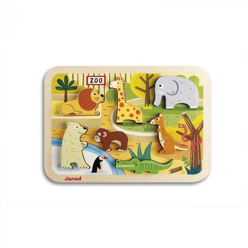 Chunky Wooden Puzzle – Zoo by Janod