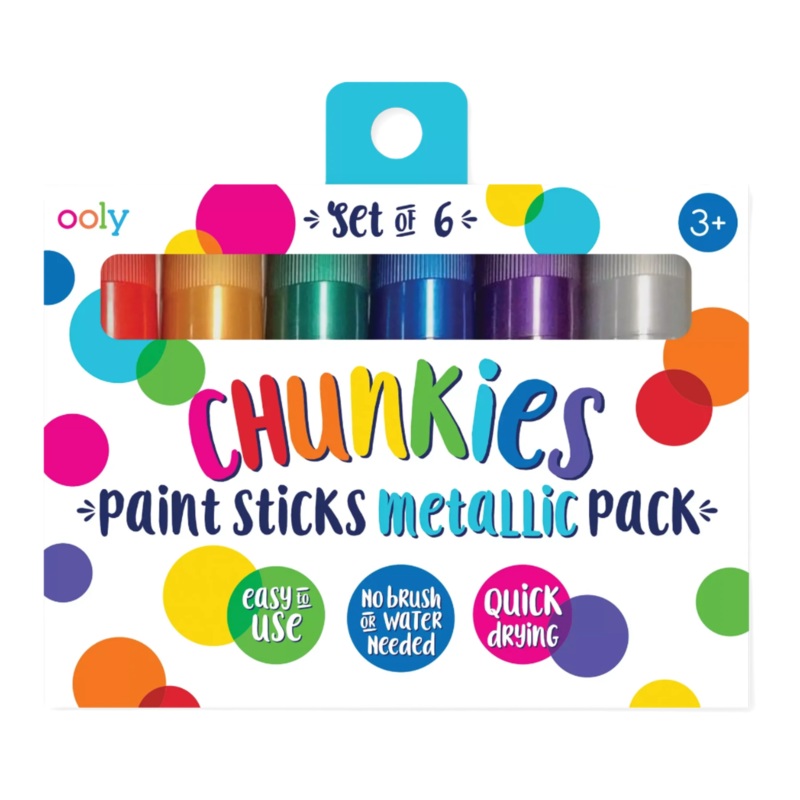 Chunkies Paint Sticks Metallic – Set of 6 by OOLY