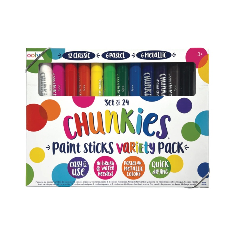 Chunkies Paint Sticks Variety Pack – Set of 24 by OOLY