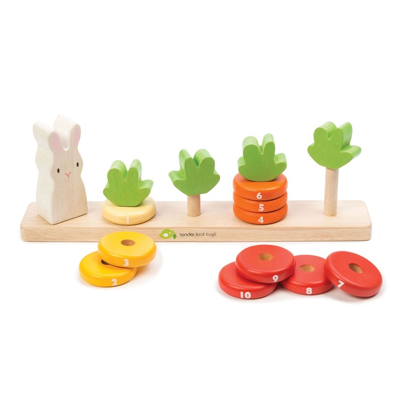 Counting Carrots Wooden Toy by Tender Leaf Toys
