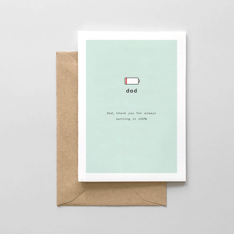 Dad Battery – Father’s Day Card by Spaghetti & Meatballs