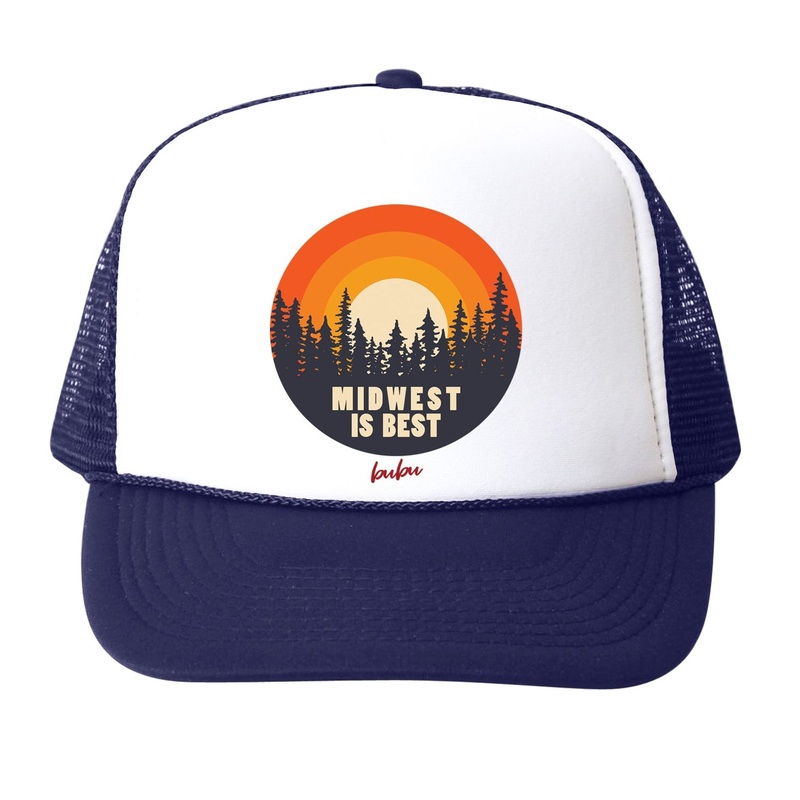 Midwest is Best Trucker Hat – Navy by Bubu