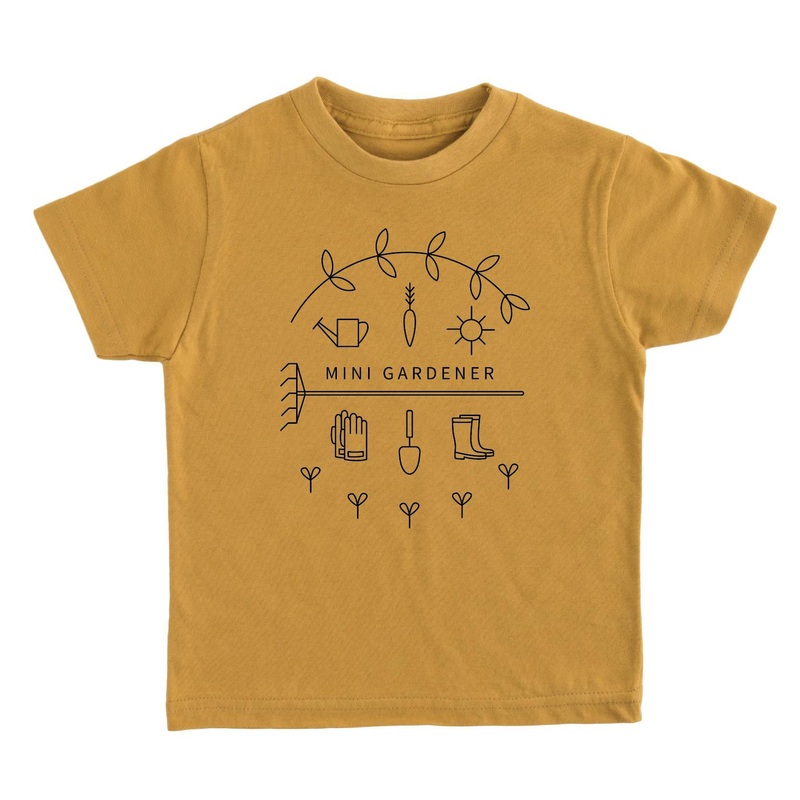 Mini Gardener Tee – Organic Mustard by Nature Supply Co