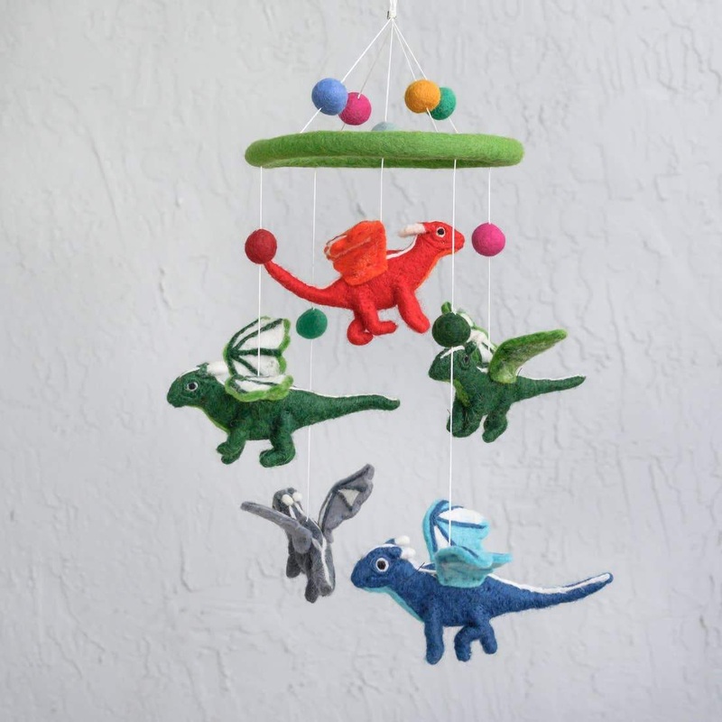 Wool Mobile – Flying Dragons by The Winding Road