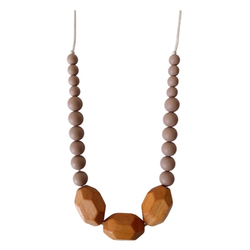 Austin Teething Necklace – Desert Taupe by Chewable Charm