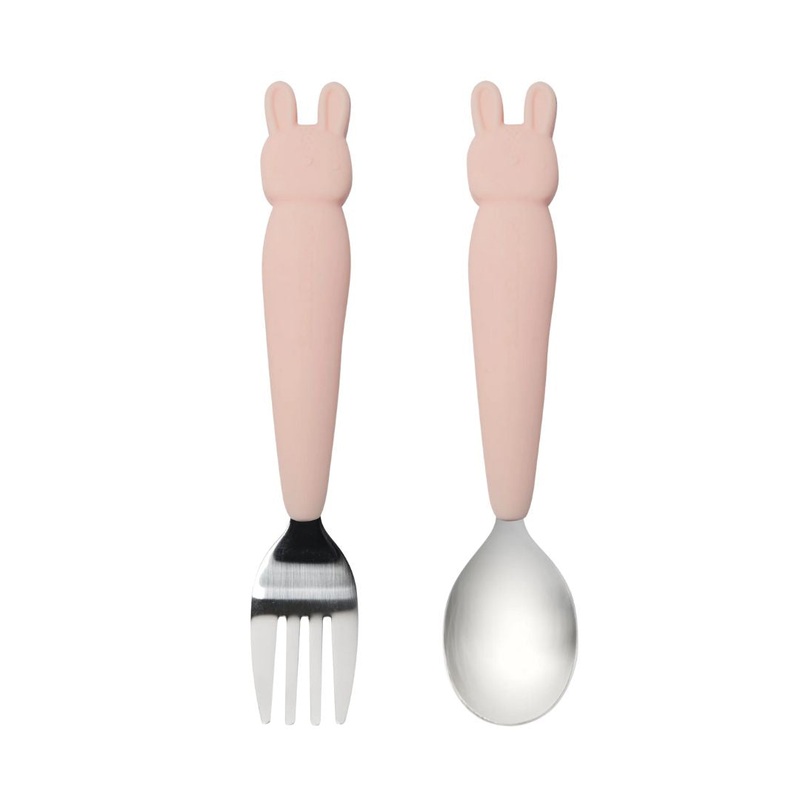 Kids’ Spoon & Fork Set – Bunny by Loulou Lollipop