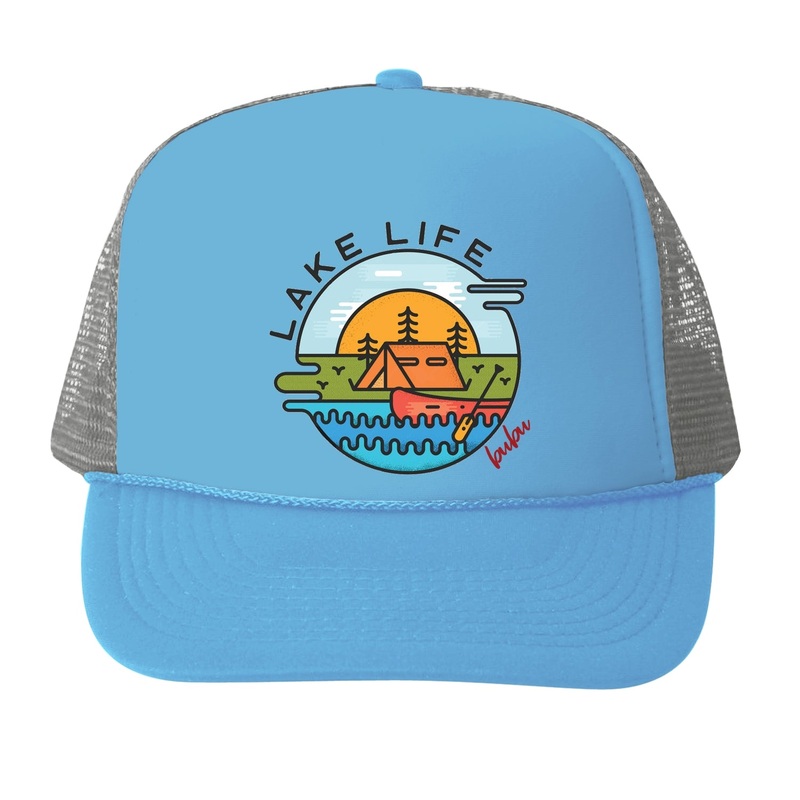 Lake Life Trucker Hat – Light Blue by Bubu
