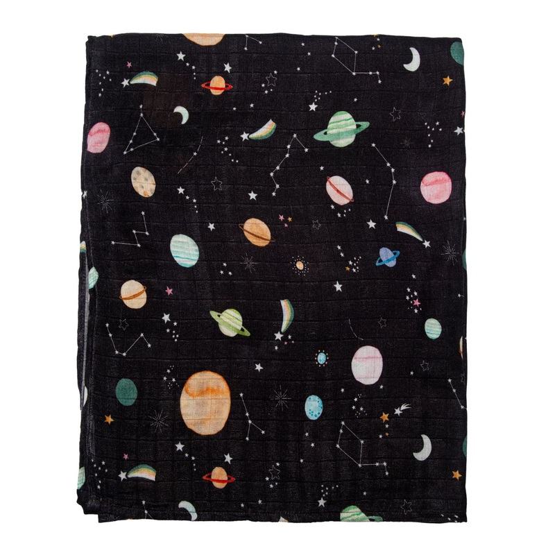 Luxe Muslin Swaddle – Planets by Loulou Lollipop