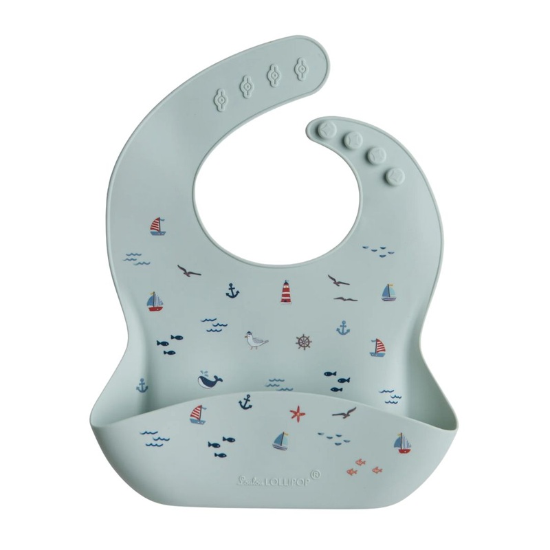 Silicone Bib – Set Sail by Loulou Lollipop