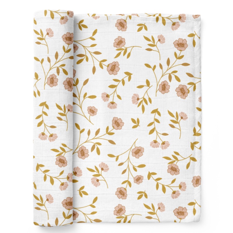 Wildflower Swaddle – White by Mini Wander